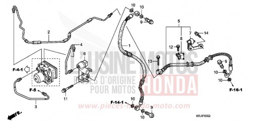 TUYAUTERIE FREIN ARRIERE (FES125A) (FES150A) FES125A7 de 2007